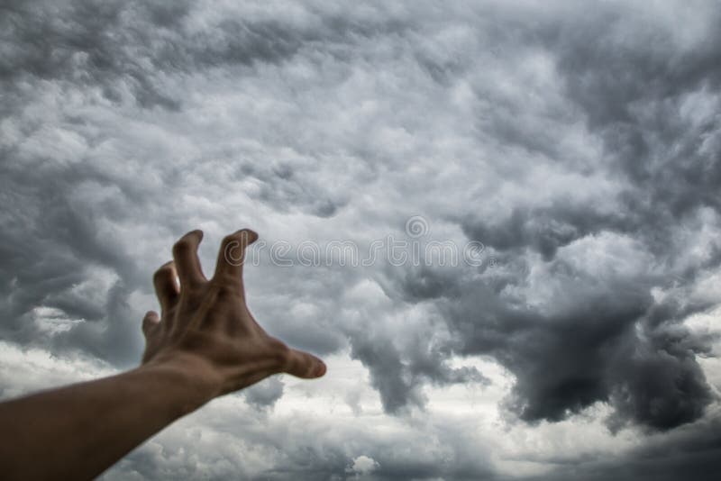 Ominous dark storm clouds. Ð¡hange weather and climate